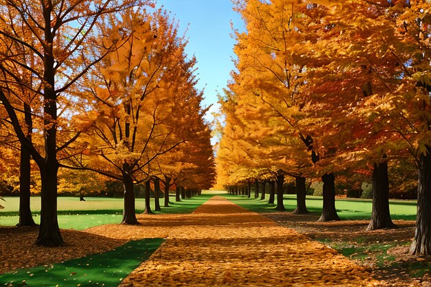 Herbst Naturszene Herbstlicher Park