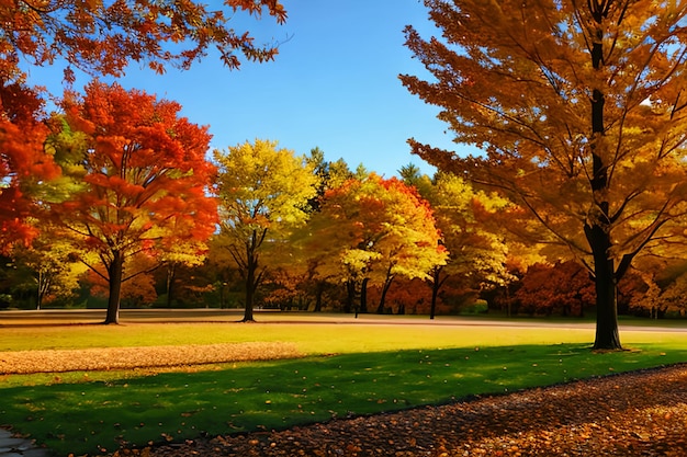 Herbst Naturszene Herbstlicher Park