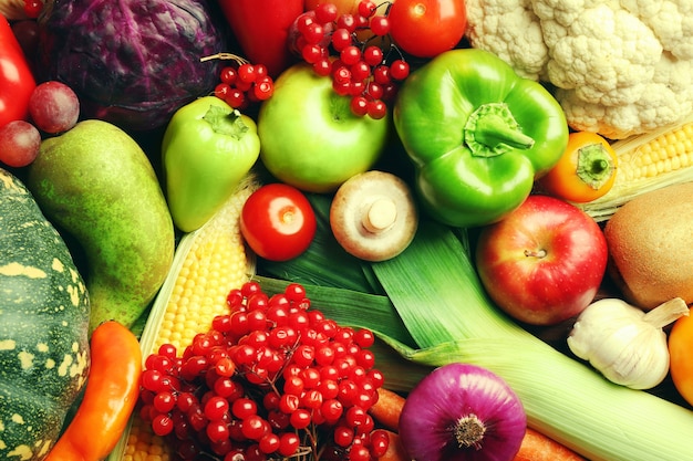 Herbst Obst und Gemüse Hintergrund