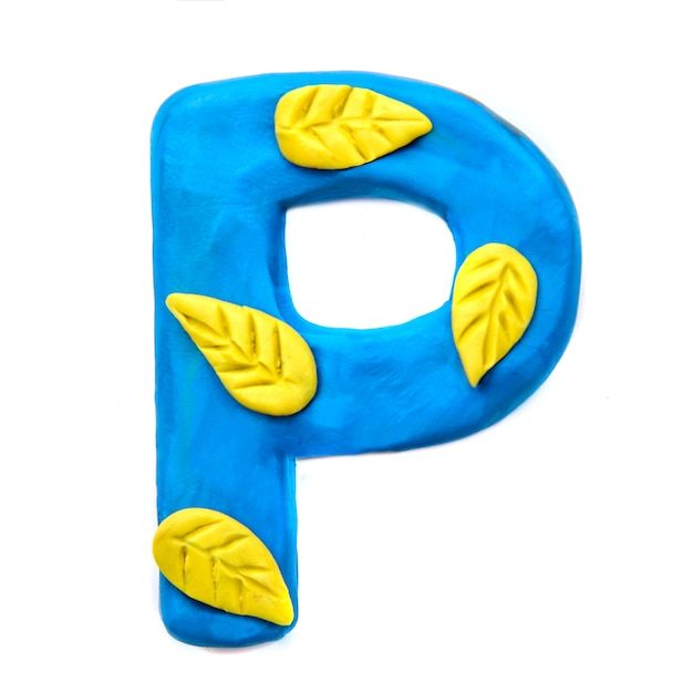 Herbst Plastilin Buchstabe P des englischen Alphabets