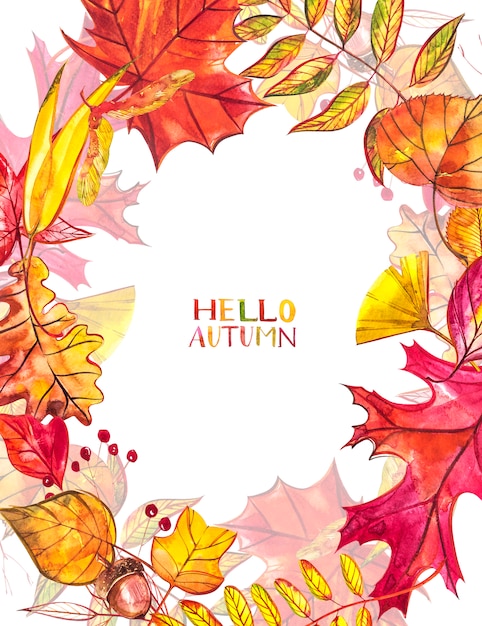 Herbst Saisonale Illustrationen. Aquarellillustration.