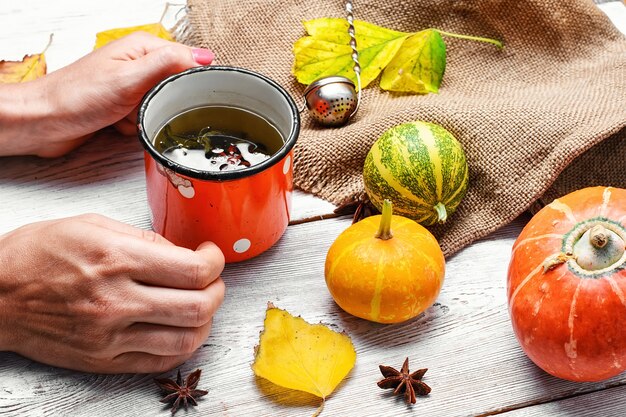 Herbst und Tee