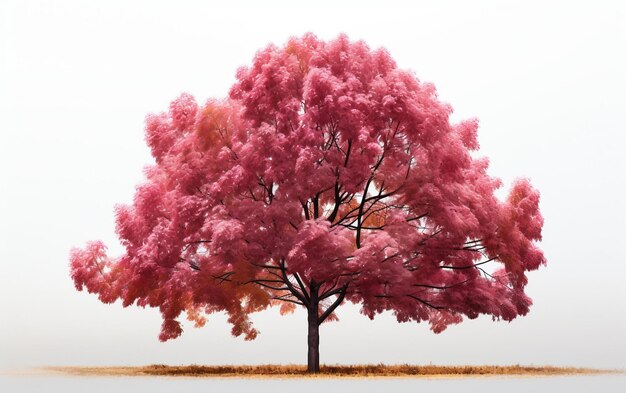 Herbst39s Einsamkeit Isolierter Roter Alsterbaum