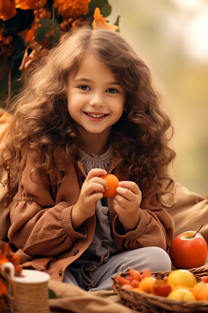 Herbstabenteuer für kleine Mädchen – fröhliche saisonale Aktivitäten