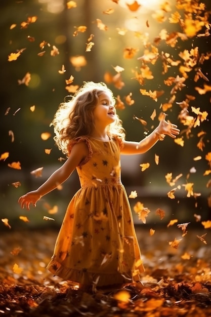 Herbstabenteuer für kleine Mädchen – fröhliche saisonale Aktivitäten