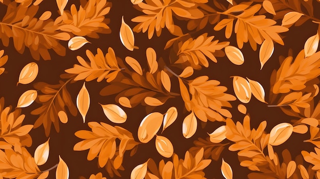 Herbstblätter und Eicheln auf einem rostfarbenen Hintergrund