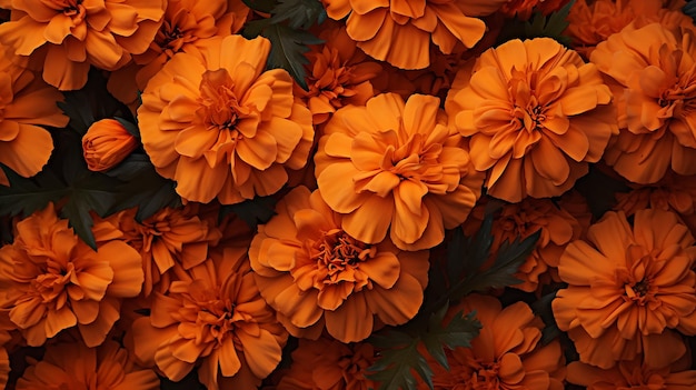 Herbstblumen, Marigold-Hintergrund