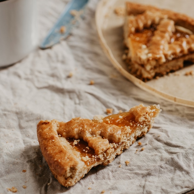 Herbstfall-Krusten-Torte mit Stauabschluß oben