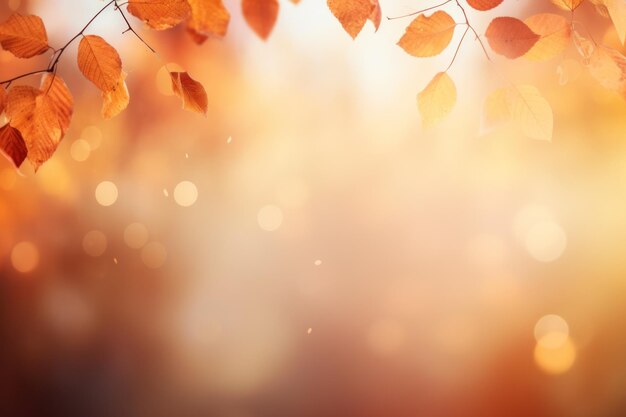 Herbsthintergrund mit orangefarbenem Generativ mit Ai