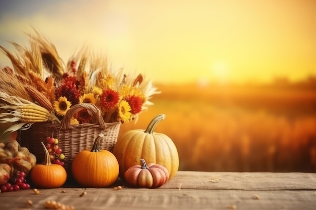 Herbstkomposition mit Kopienraum