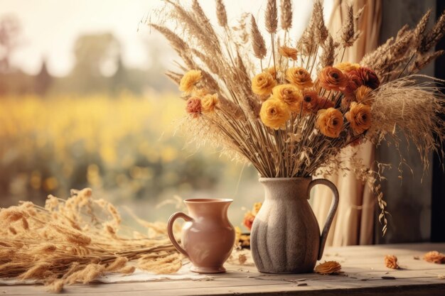 Herbstkomposition mit Kopienraum