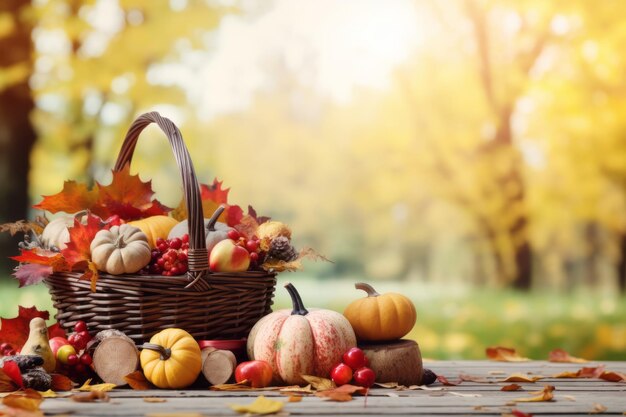 Herbstkomposition mit Kopienraum