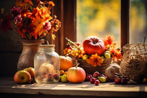 Herbstkomposition mit Kopienraum