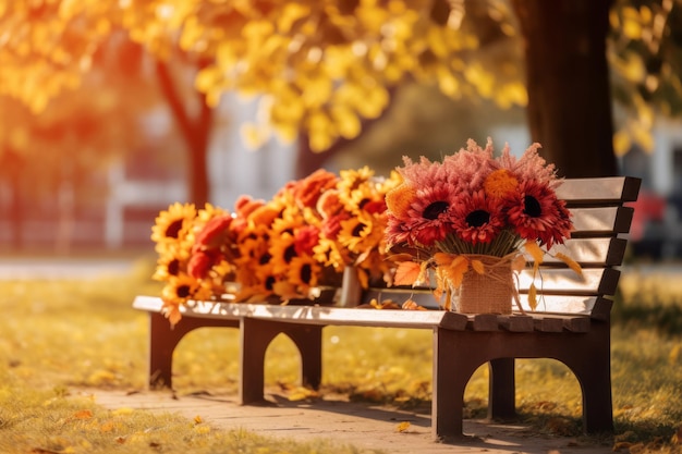 Herbstkomposition mit Kopienraum