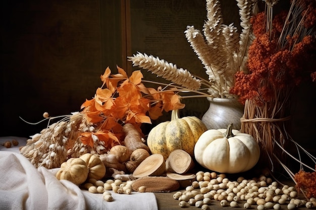 Herbstkomposition mit Kopienraum