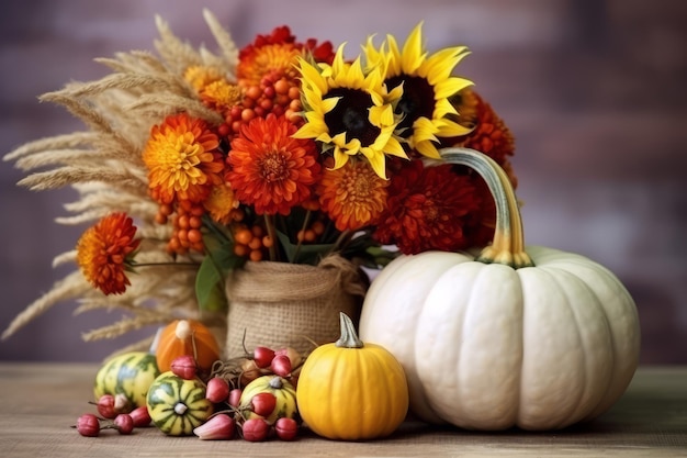 Herbstkomposition mit Kopienraum