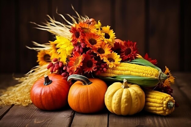 Foto herbstkomposition mit kopierraum