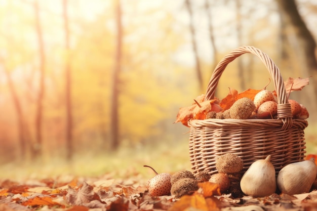 Herbstkomposition mit Kopierraum