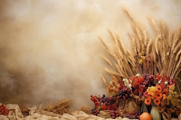 Herbstkomposition mit Kopierraum