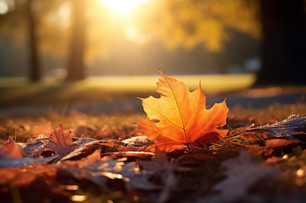 Herbstkomposition mit Kopierraum