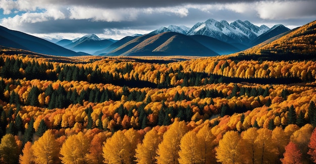 Herbstlandschaft Berge Generative KI