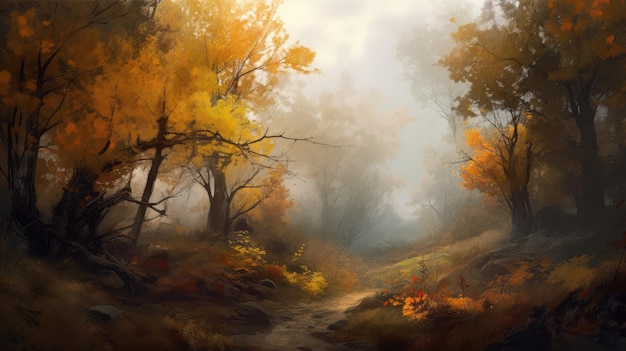 Herbstlandschaft generative ai