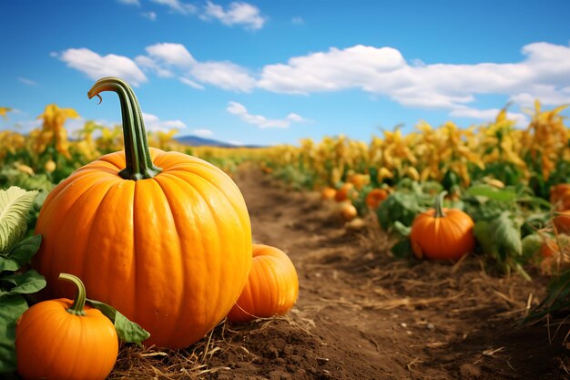 Herbstliche Pracht Ein Kürbisbeet voller Farben