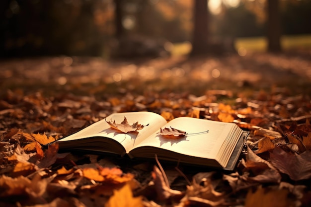 Herbstsinnliches Wohlbefinden Saisonale emotionale Balance Herbstsynologische psychische Gesundheit Öffnen Sie ein Tagebuch