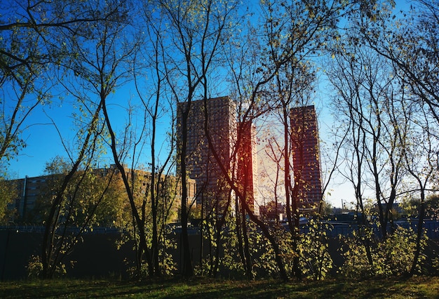 Herbststadt Sonnenuntergang Landschaftskulisse