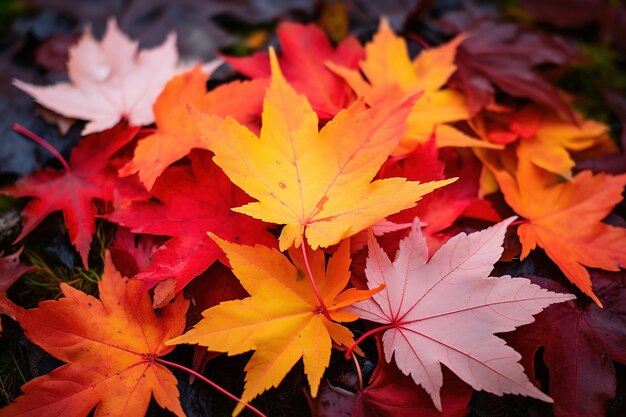 Herbststimmung, gefallene Blätter