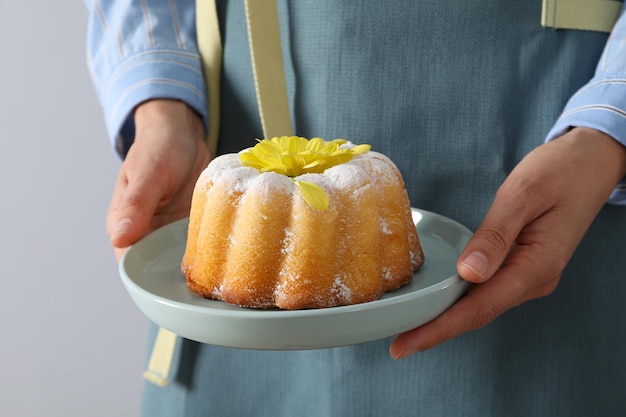 Herbstzeit leckeres Essen Konzept Kürbiskuchen