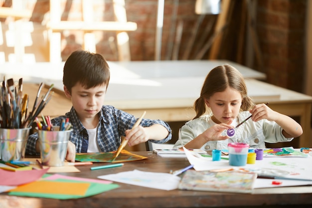 Hermano y hermana pintura