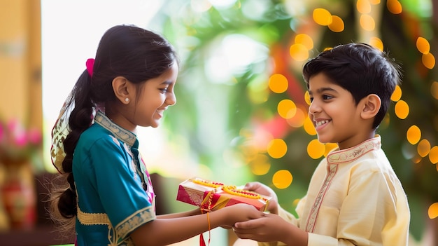 Foto hermanos bond celebrando raksha bandhan juntos