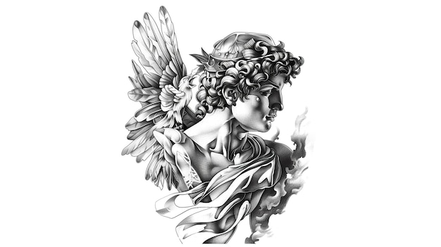 Hermes-Tattoos im Hipster-Stil