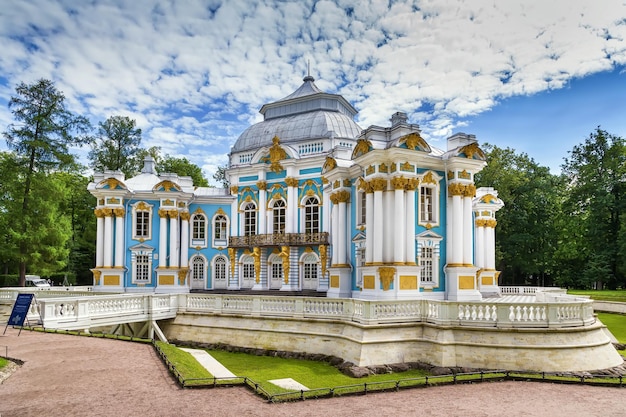 Foto hermitage-pavillon im katharinenpark in tsarskoye selo, russland