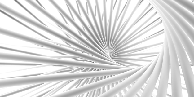 Hermosa abstracción arquitectónica minimalista representación 3d ilustración 3d