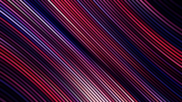 Hermosa abstracción brillante movimiento líneas brillantes brillan y brillan más de todo púrpura