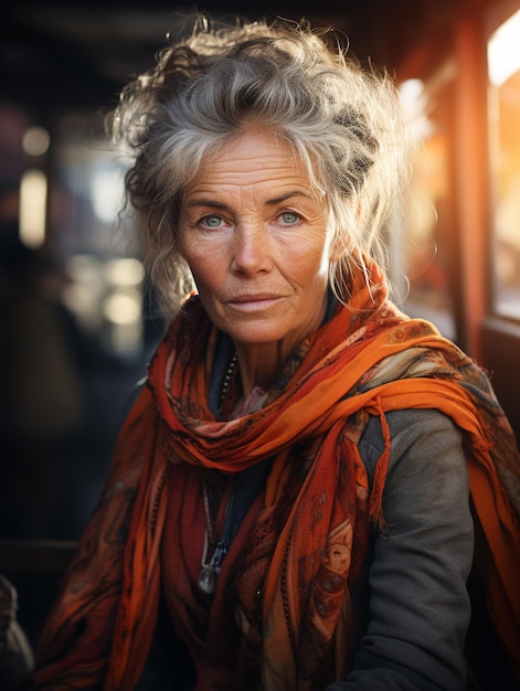 Hermosa anciana increíble vejez seniorita abuela abuelita anciana canas retrato lindo alegre feliz diversión bonita sonriente de moda