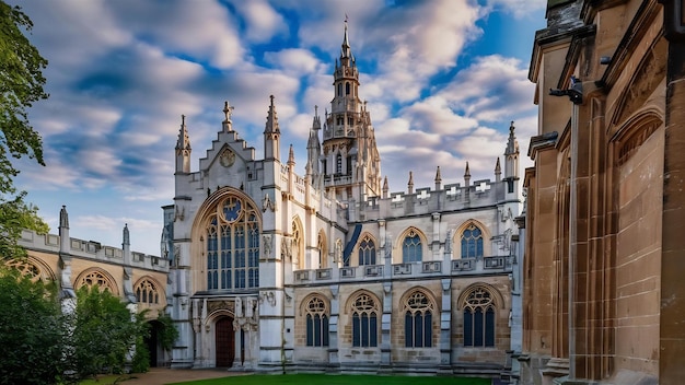 La hermosa arquitectura en la capilla del King's College en Cambridge, Reino Unido