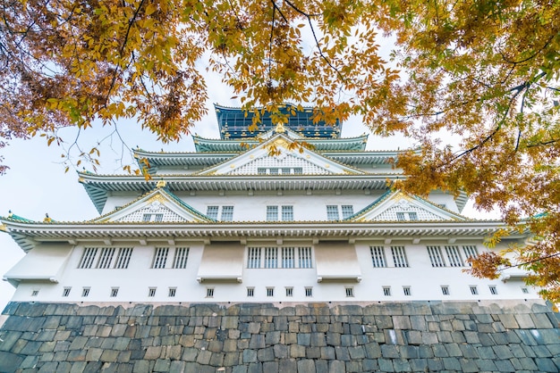 Foto hermosa arquitectura en el castillo de osaka