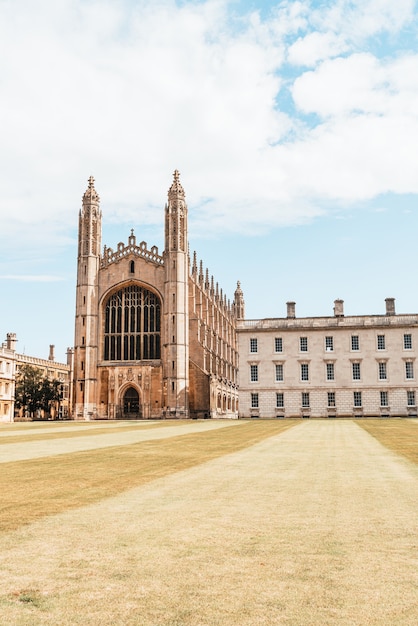 Hermosa arquitectura en King's College Chapel en Cambridge, Reino Unido