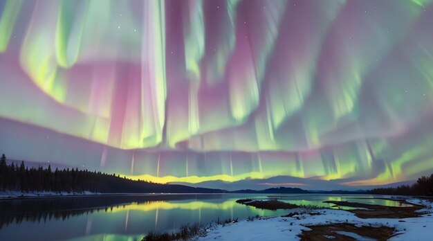 Hermosa aurora boreal para fondo de escritorio