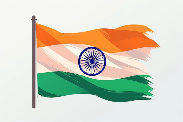 La hermosa bandera de la India La India celebra el banner del sitio web y la tarjeta de felicitación Generative Ai