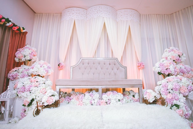 Hermosa boda Decoraciones Enfoque selectivo