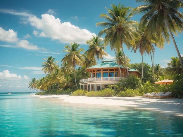 Una hermosa cabaña en la playa