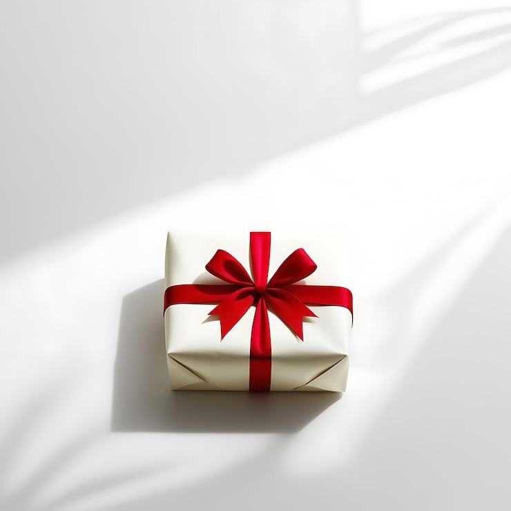Una hermosa caja de regalos de Navidad envuelta