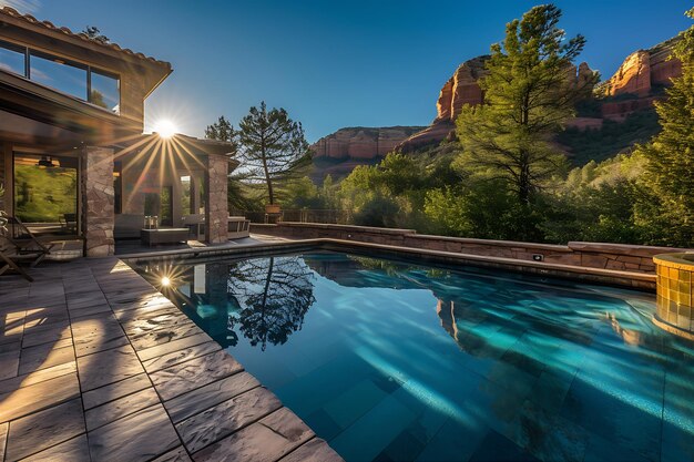 Foto una hermosa casa en sedona, arizona