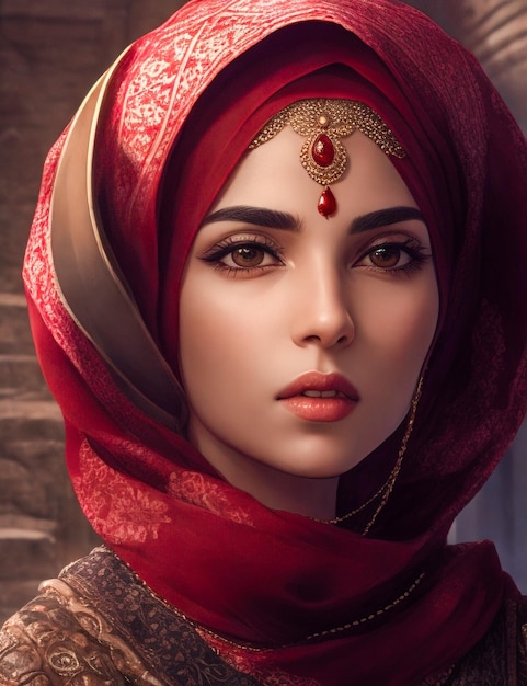 Una hermosa chica con una foto de perfil de hijab