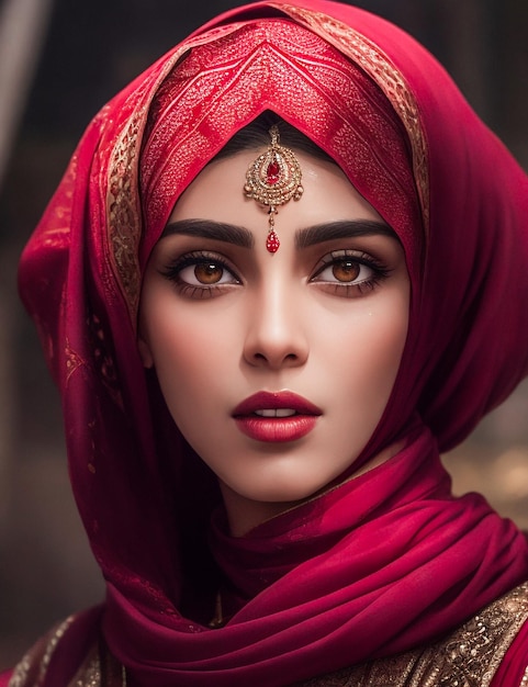 Una hermosa chica con una foto de perfil de hijab