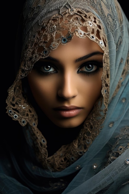 Foto hermosa chica con hijab